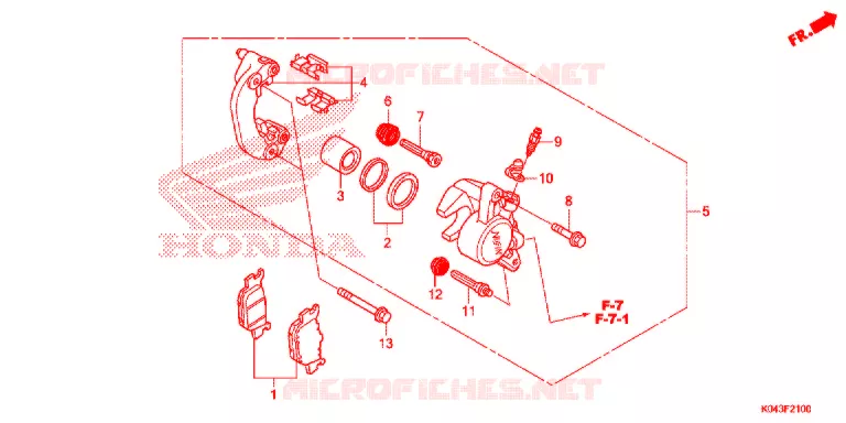 ACHTER REMKLAUW Honda SCOOTER 300 FORZA 2017  NSS300AD