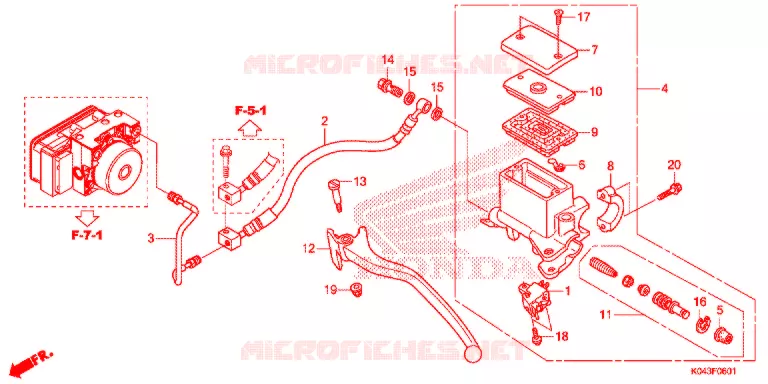 REMPOMP ACHTER (NSS300A) Honda SCOOTER 300 FORZA 2014  NSS300AD