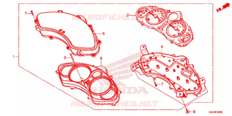 COMBINATIEMETER Honda SCOOTER 300 FORZA 2016  NSS300AD