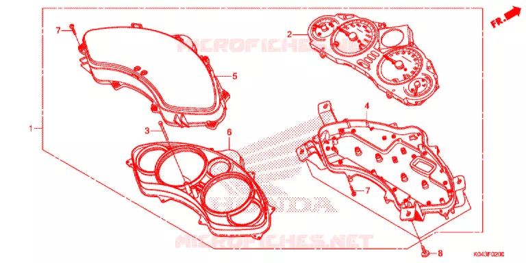 COMBINATIEMETER Honda SCOOTER 300 FORZA 2013  NSS300AD