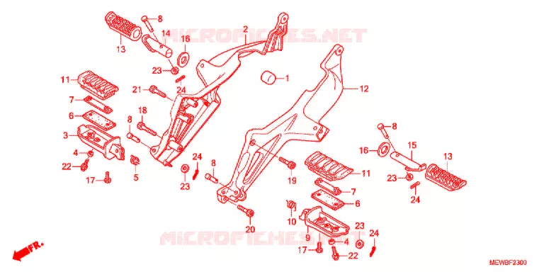 OPSTAP/KICKARM/ WISSEL PEDAAL Honda MOTO 700 DEAUVILLE 2011  NT700VB