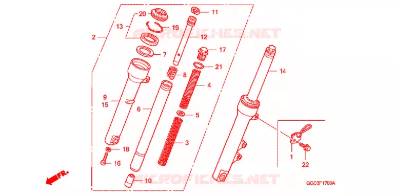 VOOR VORK Honda SCOOTER 110 SPACY 2013  SCR1104WHD