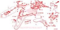 ACHTERSPATBORD / KENTEKEN VERLICHTING voor Honda SH 125 SPECIAL 2F 2013