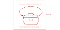 TOP BOX NYLON BINNENTAS, ZWART  voor Honda SH 125 SPECIAL 3ED 2013