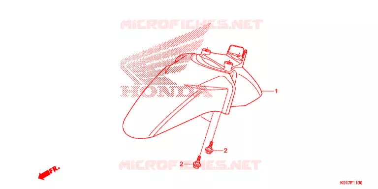 VOORSPATBORD Honda SCOOTER 125 SH 2013  SH125DD