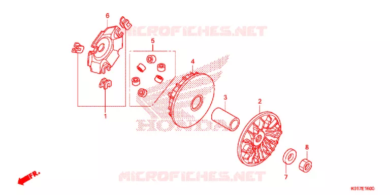 AANDRIJFFACE/ KICKSTARTER SPIL Honda SCOOTER 125 SH 2013  SH125DD
