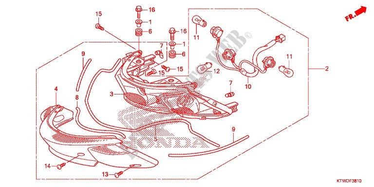 ACHTER COMBINATIE LICHT voor Honda SH 300 ABS 2013