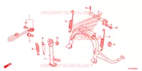 HOOFD STANDAARD/REMPEDAAL voor Honda SH 300 2013