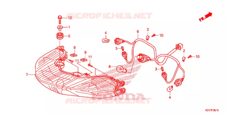 ACHTER COMBINATIE LICHT Honda SCOOTER 150 SH 2013  SH150AD