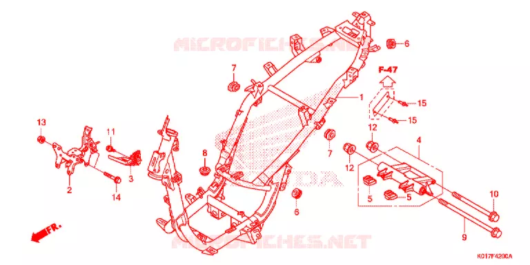FRAME CHASSIS Honda SCOOTER 150 SH 2013  SH150AD