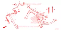 HOOFD STANDAARD/REMPEDAAL voor Honda SH 150 ABS SPECIAL 3F 2013