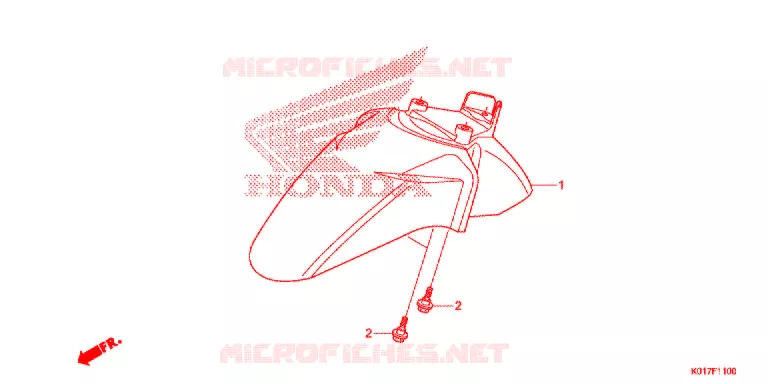 VOORSPATBORD Honda SCOOTER 150 SH 2013  SH150AD