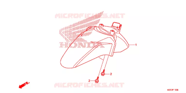 VOORSPATBORD Honda SCOOTER 150 SH 2013  SH150AD