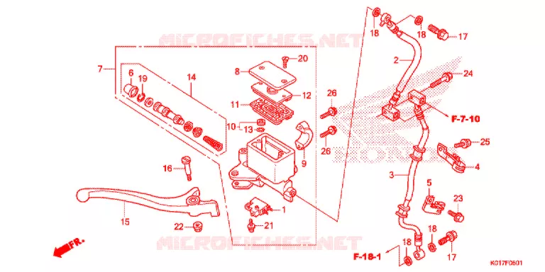 REMPOMP VOOR (SH125A,AD/SH150A,AD) Honda SCOOTER 150 SH 2013  SH150AD