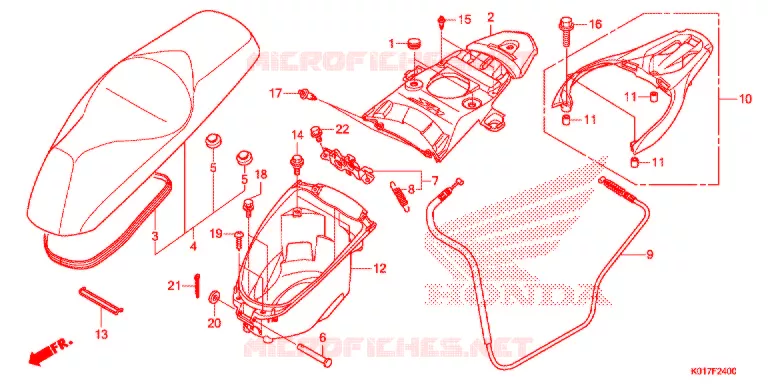 ZITTING/BAGAGEBOX Honda SCOOTER 150 SH 2013  SH150AD