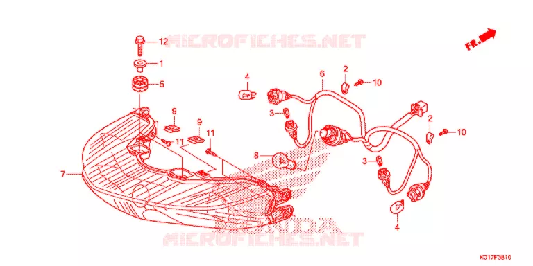 ACHTER COMBINATIE LICHT Honda SCOOTER 150 SH 2013  SH150ADD
