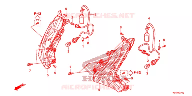 VOOR KNIPPERLICHT Honda SCOOTER 150 SH 2013  SH150ADD