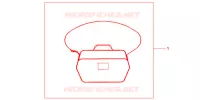 TOP BOX NYLON BINNENTAS, ZWART  voor Honda SH 150 ABS D SPECIAL 5ED 2013