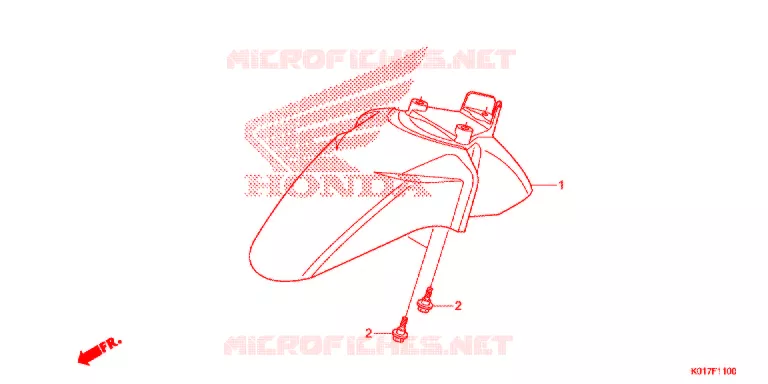 VOORSPATBORD Honda SCOOTER 150 SH 2013  SH150DD