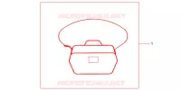 TOP BOX NYLON BINNENTAS, ZWART  voor Honda SH 150 D 2013