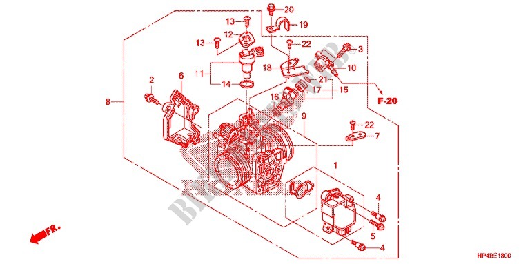 GAS HUIS voor Honda FOURTRAX 420 RANCHER 4X4 Manual Shift 2011