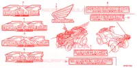 EMBLEEM/STREEP (3) voor Honda FOURTRAX 420 RANCHER 4X4 PS 2011