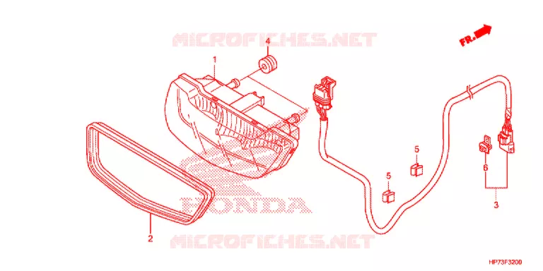 ACHTERLICHT(2) Honda ATV 420 FOURTRAX 2013  TRX420FAD