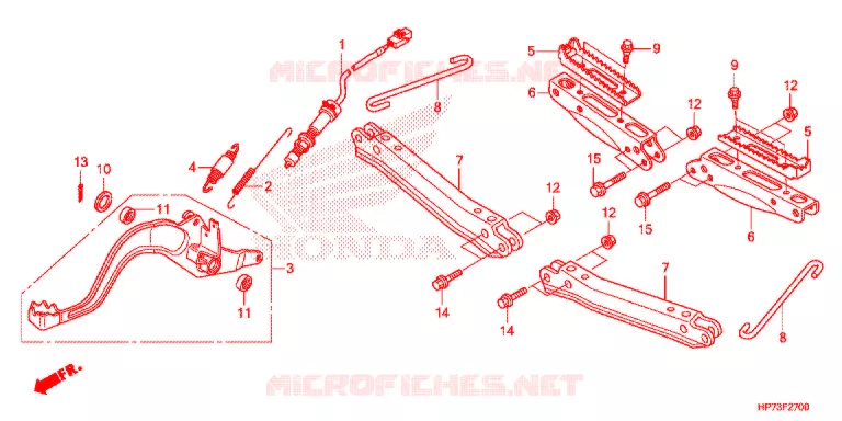 PEDAAL/OPSTAP Honda ATV 420 FOURTRAX 2013  TRX420FAD