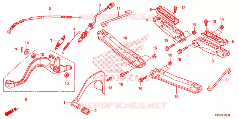 PEDAAL/OPSTAP Honda ATV 420 FOURTRAX 2013  TRX420TMD