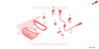 ACHTERLICHT(2) voor Honda FOURTRAX 500 FOREMAN RUBICON Hydrostatic 2014