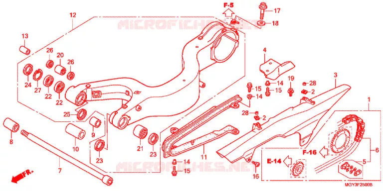 ZWAAI-ARM/KETTINGKAST Honda MOTO 800 CROSSRUNNER 2014  VFR800XD
