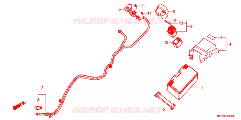 BEDRADINGSBUNDEL/ACCU Honda MOTO 800 CROSSRUNNER 2014  VFR800XD