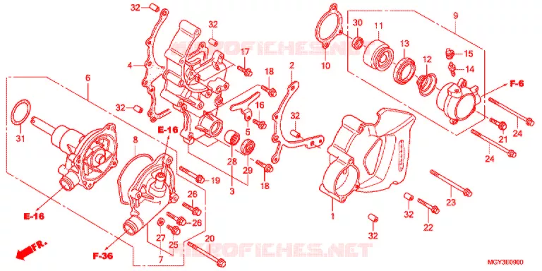 WATERPOMP Honda MOTO 800 CROSSRUNNER 2013  VFR800XD