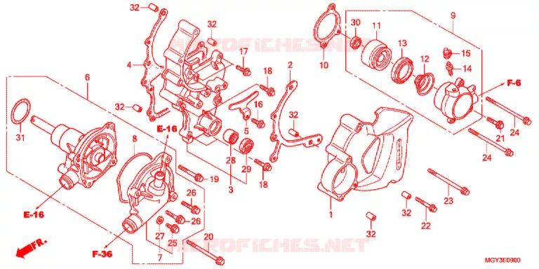 WATERPOMP Honda MOTO 800 CROSSRUNNER 2014  VFR800XD