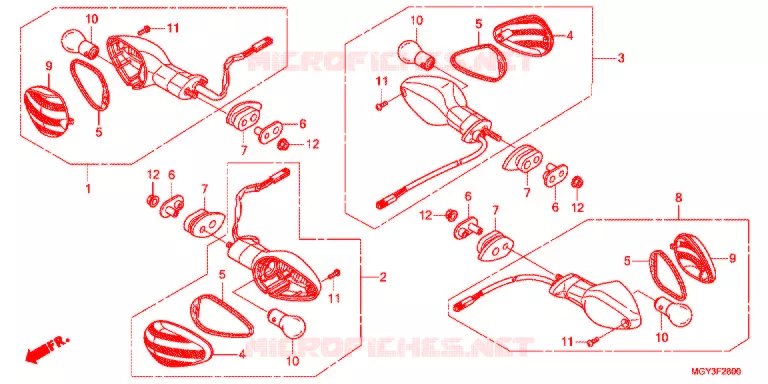 KNIPPERLICHT(2) Honda MOTO 800 CROSSRUNNER 2013  VFR800XD