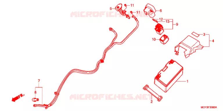 BEDRADINGSBUNDEL/ACCU Honda MOTO 800 CROSSRUNNER 2013  VFR800XD