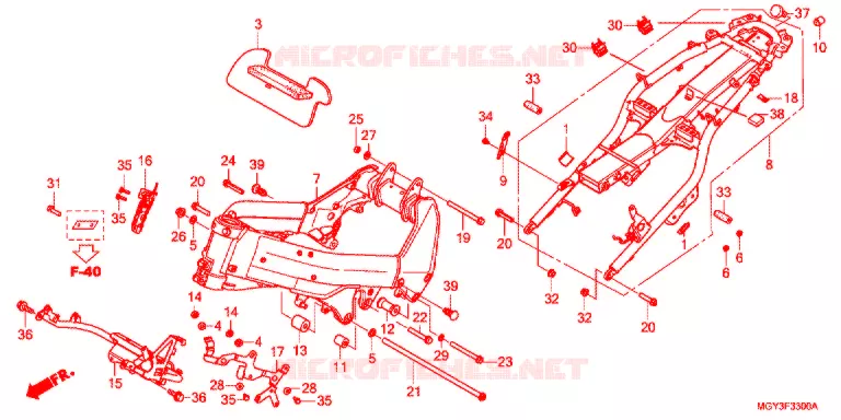 FRAME CHASSIS Honda MOTO 800 CROSSRUNNER 2013  VFR800XD