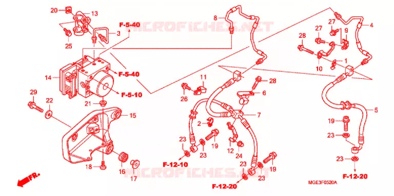 VOORREM HOOFDCILINDER/ABS MODULATOR Honda MOTO 1200 VFR 2013  VFR1200FD