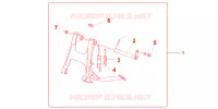 HOOFD STANDAARD/REMPEDAAL voor Honda VFR 1200 DCT 2013