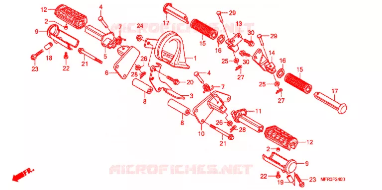 OPSTAP/KICKARM/ WISSEL PEDAAL Honda MOTO 1300 VT 2010  VT1300CXA