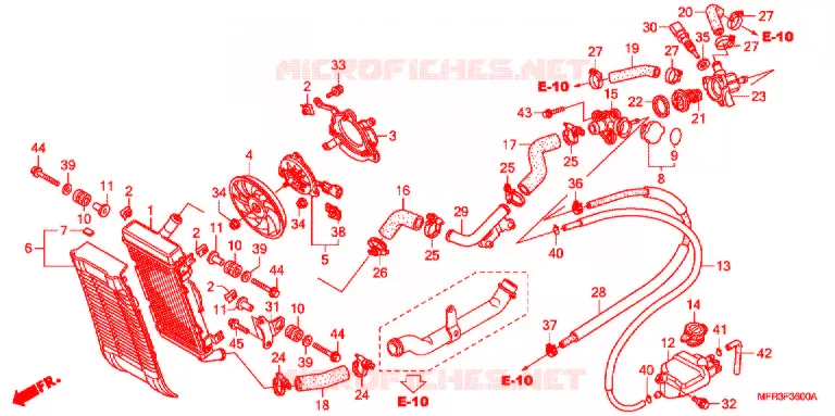 RADIATOR Honda MOTO 1300 VT 2010  VT1300CXA
