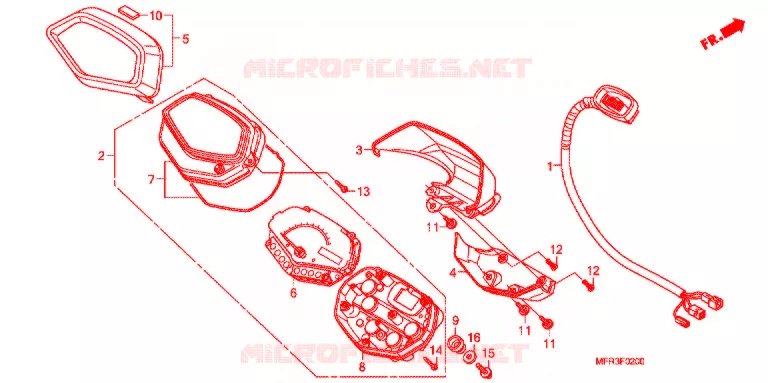 COMBINATIEMETER Honda MOTO 1300 VT 2010  VT1300CXA