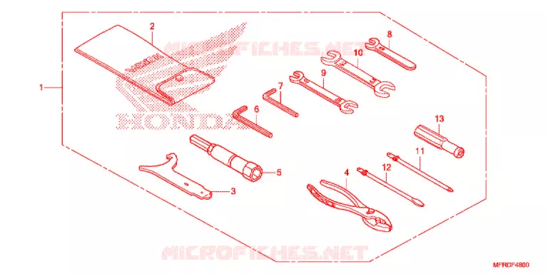 GEREEDSCHAP/ACCUVAK Honda MOTO 1300 VT 2013  VT1300CRD