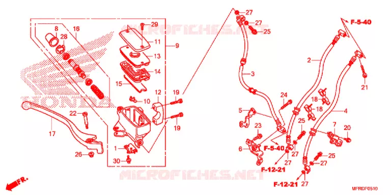 REMPOMP VOOR (VT1300CXA) Honda MOTO 1300 VT 2013  VT1300CXAD