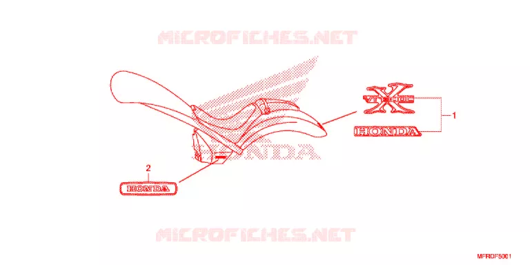 EMBLEEM/STREEP (VT1300CXA) Honda MOTO 1300 VT 2013  VT1300CXAD