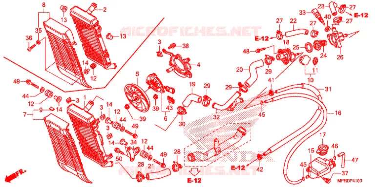 RADIATOR Honda MOTO 1300 VT 2013  VT1300CXAD