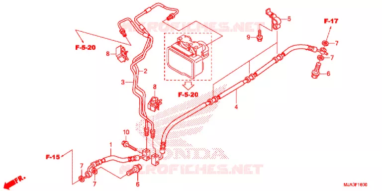 ACHTER REM SLANG  Honda MOTO 750 SHADOW 2013  VT750C2SD