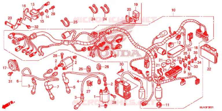 BEDRADINGSBUNDEL (VT750CS/C2S) Honda MOTO 750 SHADOW 2013  VT750C2SD