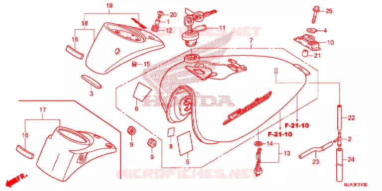 BENZINE TANK (VT750C/C2S/CA/CS) Honda MOTO 750 SHADOW 2013  VT750C2SD