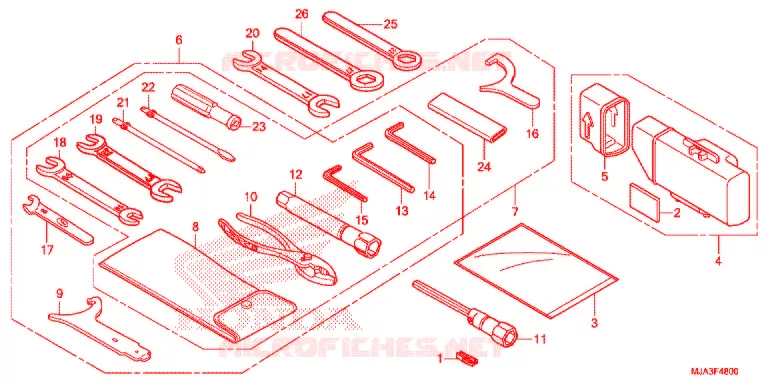 GEREEDSCHAP/ACCUVAK Honda MOTO 750 SHADOW 2013  VT750C2SD